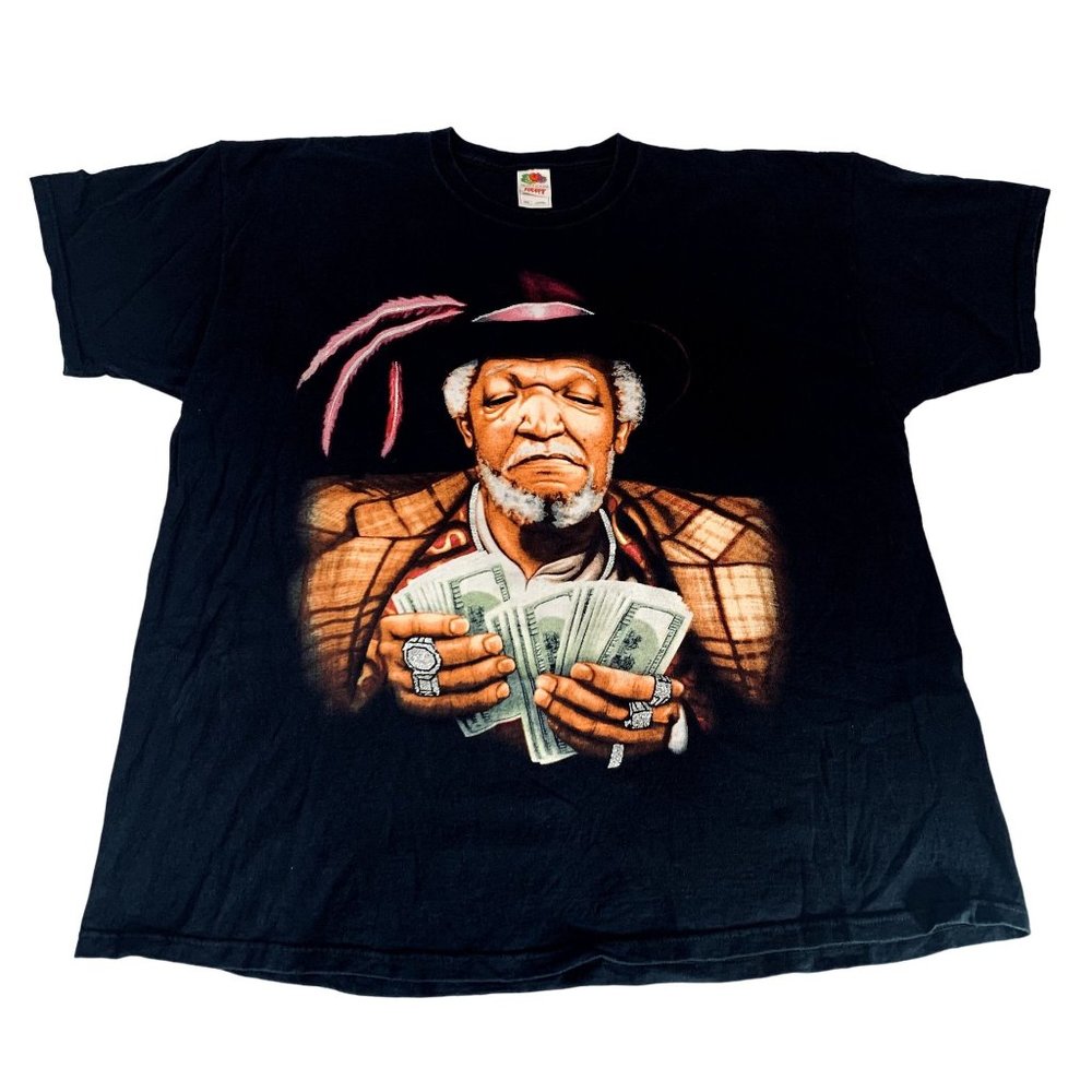 Y2K Redd Fox Big Money Pimpin T-Shirt Glitter Sanford And Son Size 3X